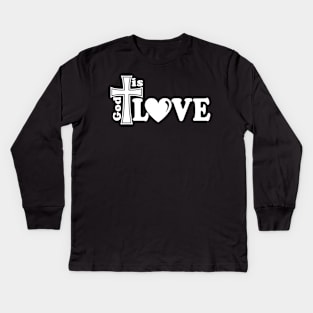 Christian Design God Is Love Kids Long Sleeve T-Shirt